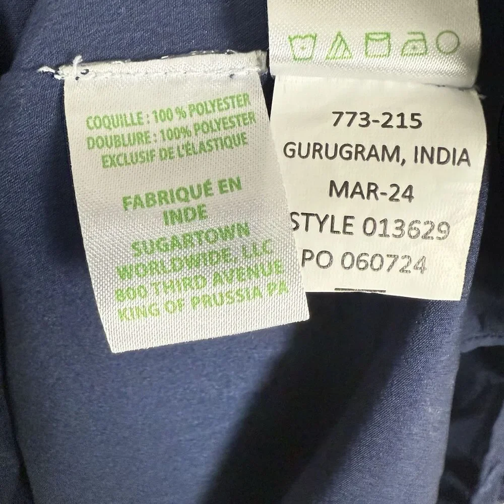 Lilly Pulitzer Hadley Smocked Maxi Dress in Navy Blue Crepe Swirl - Picture 12 of 13